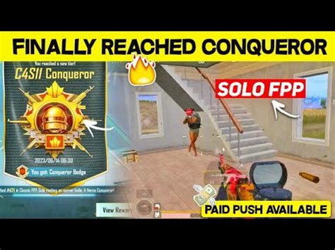 Finally Reached Conqueror In Solo Fpp Solo Fpp Rank Push C4S11 Day