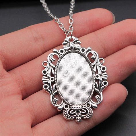 Buy Pcs Zinc Alloy Oval Vintage Style Cameo Cabochon Pendant Base