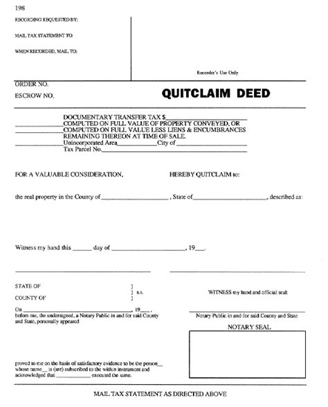 Sample Quitclaim Deed Sandy Gadow