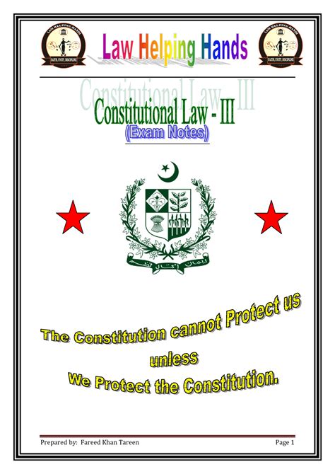 Constitutional Law III 1973 Notes Salient Feature Of Constitution