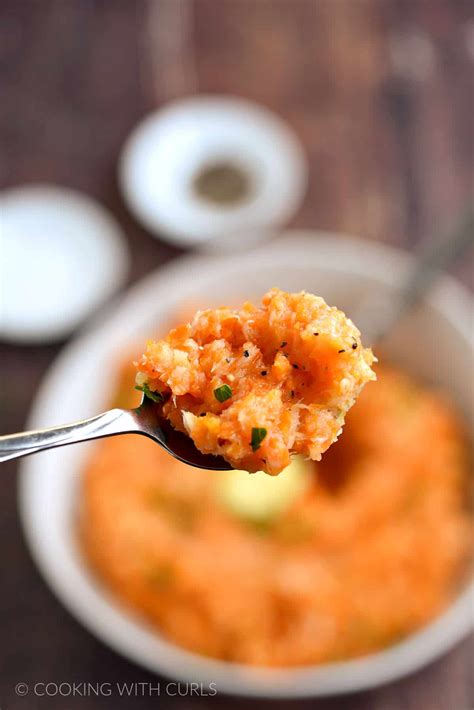 Instant Pot Carrot Parsnip Mash Cooking With Curls