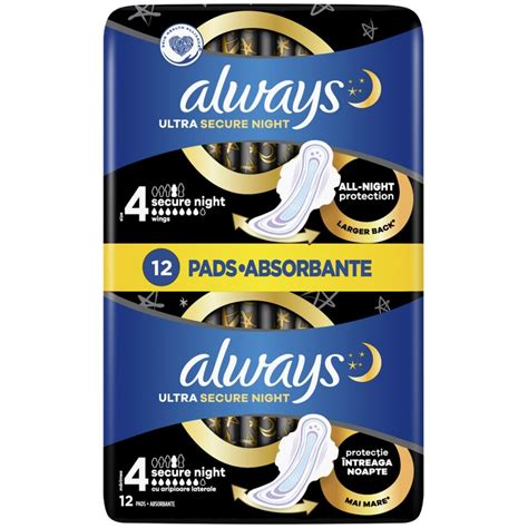 Absorbante Always Ultra Night Assym Back Duo 12 Buc Emagro