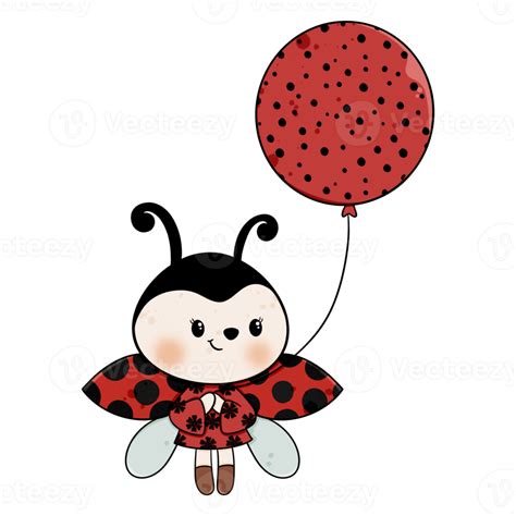 Cute Ladybug Cartoon Design Character 9636961 Png