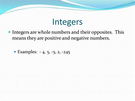 Integers 7th Grade Math Ppt Download