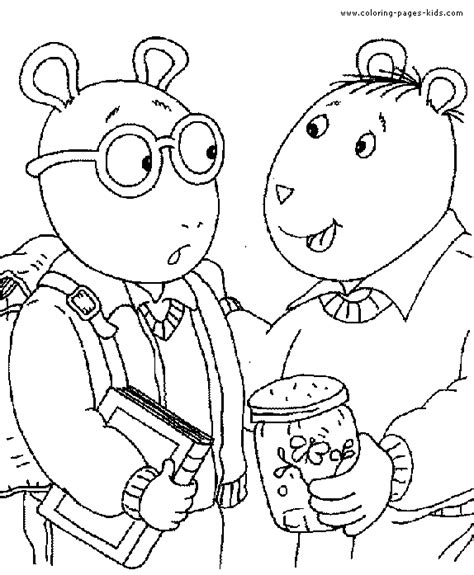 Arthur Color Page Coloring Pages For Kids Cartoon Characters