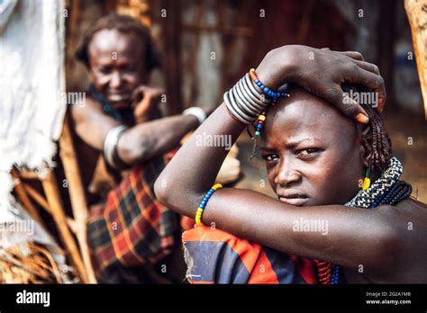 Young And Old Women From Dassanech Tribe In Village Omo Valley