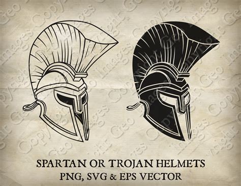 Spartan Trojan Ancient Greek Soldier or Roman Gladiator Warrior Helmet Clip Art. PNG, Jpg ...