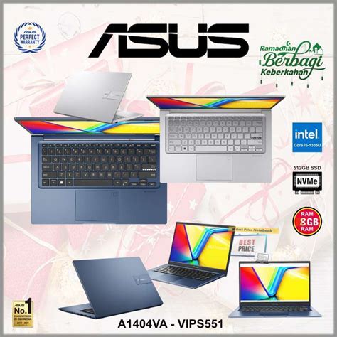 Promo Asus Vivobook 14 A1404va Vips551 Vips552 Core I5 1335u 8gb 512gb