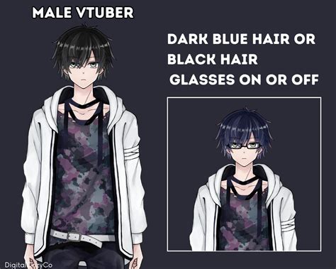 Male Vtuber Model ORIGINAL DATA PSD 8 Expressions - Etsy Canada