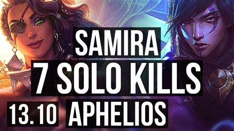 Samira And Blitzcrank Vs Aphelios And Pyke Adc 7 Solo Kills Legendary