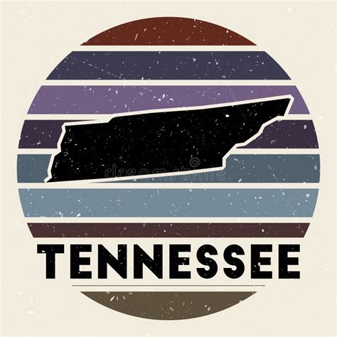 tennessee logo map  tennessee   state stock vector