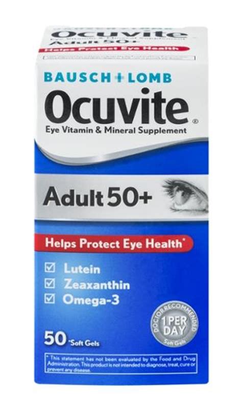 Bausch Lomb Ocuvite Adult 50 Eye Vitamin And Mineral Supplement Soft