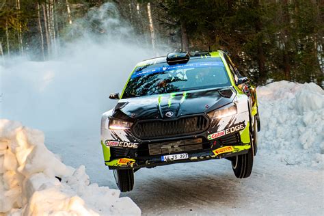 Rally Sweden Flawless Oliver Solberg Drives Koda Fabia Rs Rally To