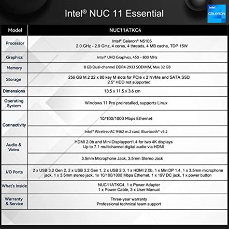 Intel Nuc Mini Pc With Quad Core Celeron N Versatile Mini