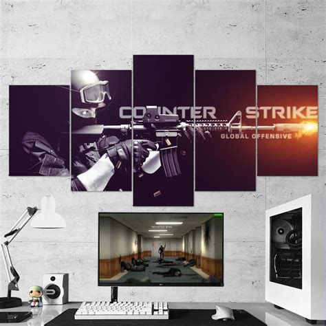 CS GO Counter Strike Global Offensive 01 5 Piece Canvas Wall Art