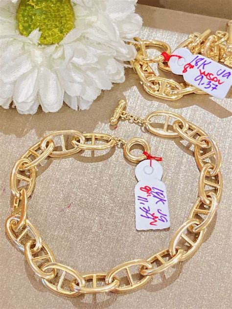 Anchor Chain Bracelet 18k JG Women S Fashion Jewelry Organizers