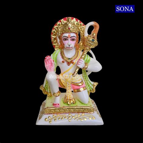 Hanuman Statue Hanuman Murti Hanuman Idol Cultured Marble Hanuman Statue 6 Inch Bajrangbali