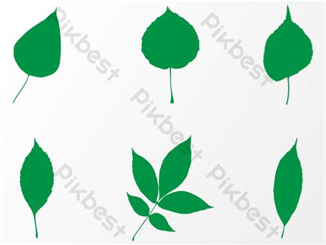 green leaf silhouette ai vector png images ai   pikbest