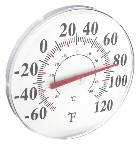 Approved Vendor Analog Thermometer 60 120 Degree F Wall Mount Liquid In Glass Thermometers