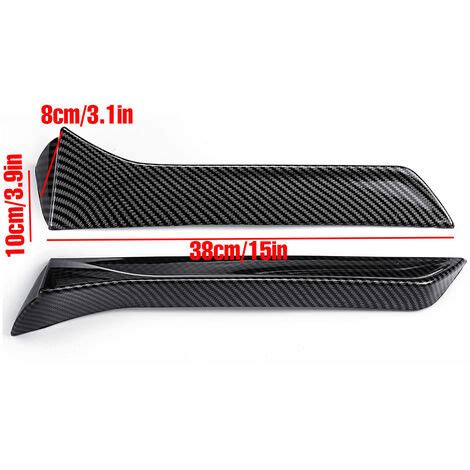 Carbon Black Rear Window Side Spoiler Wing Canard Splitter For Seat