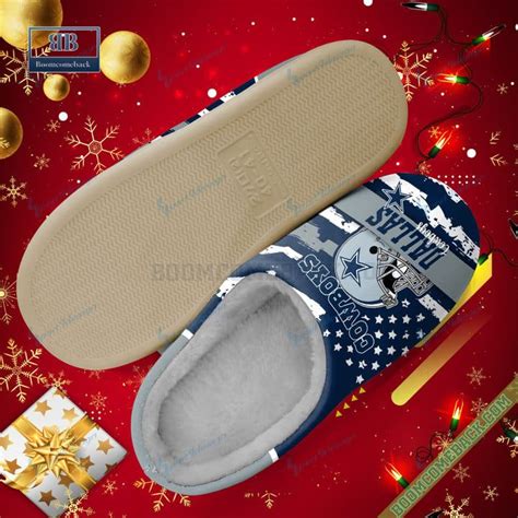 Dallas Cowboys Christmas Indoor Slippers - Boomcomeback