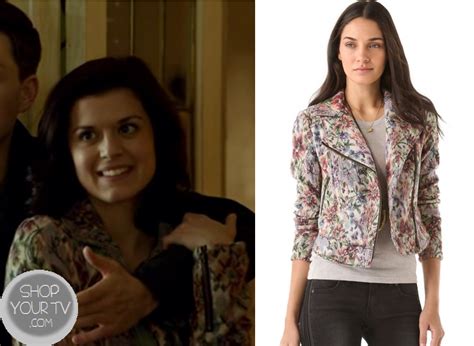 Rookie Blue Season 4 Episode 9 Chloes Floral Biker Jacket Fashion