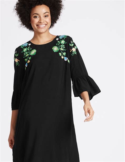 Floral Embroidered Tunic Dress Mands Collection Mands Embroidered