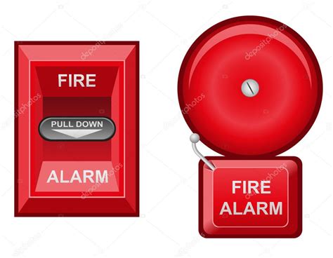 Ilustración del vector de la alarma de incendio Archivo Imágenes