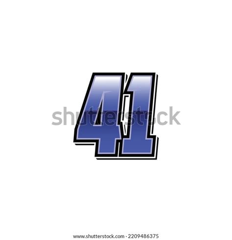 Number Vector Sports Racing Number 41 Stock Vector (Royalty Free) 2209486375 | Shutterstock