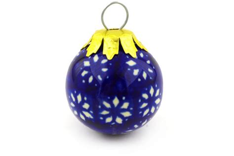 Polish Pottery 2 Inch Ornament Christmas Ball Boleslawiec Stoneware