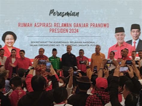 Bersama Elite Parpol Pendukung Ganjar Resmikan Rumah Aspirasi Relawan