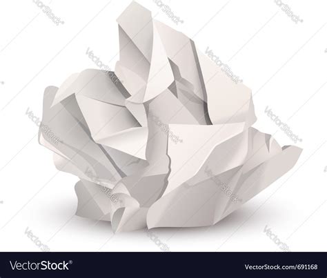 Crumpled paper ball Royalty Free Vector Image - VectorStock