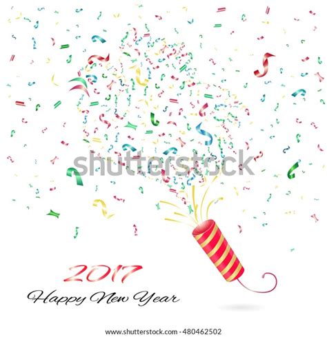 Confetti Happy New Year 2017 Exploding Stock Vector Royalty Free