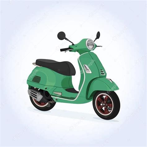 Premium Vector Scooter Matic Green Motorcycle Vector Illustration