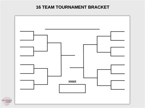 Sports Bracket Template For Tournament Printable Basketball Bracket