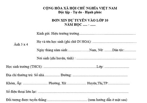 Hướng Dẫn Thủ Tục Nhập Học Vào Lớp 10 Năm 2023 Hồ Sơ Nhập Học Gồm Có