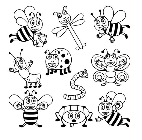 Dibujos de Insectos Para Niños de 3 Año para Colorear para Colorear