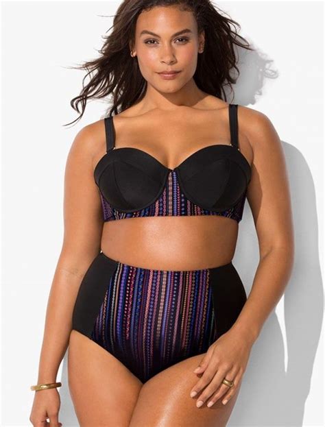 Plus Size Ashley Graham X Swimsuits For All Majestic Plunge One Piece