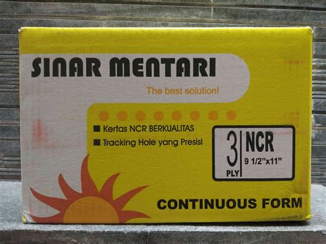 Continuous Form Sinar Mentari K Ukuran X Rangkap Lazada