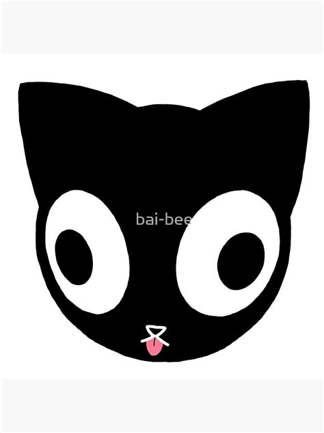 "Cursed Cat Emoji" Poster for Sale by bai-bee | Redbubble