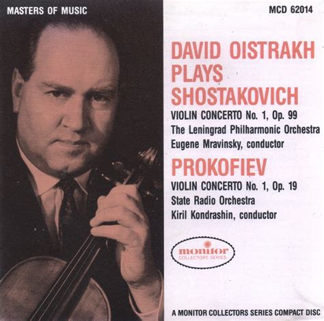 Plays Shostakovich Violin Concerto 1 Oistrakh David Amazon Es CD Y