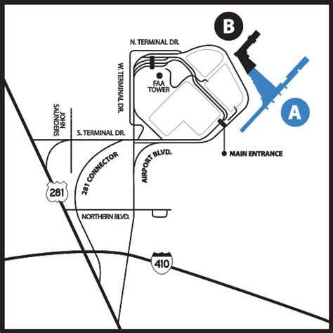 San Antonio International Airport Terminal Map | Tourist Map Of English