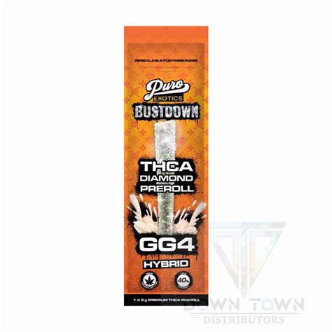 Puro Exotics Bustdown Thca Diamond Pre Rolls 1gm 2ct 10pk Down Town