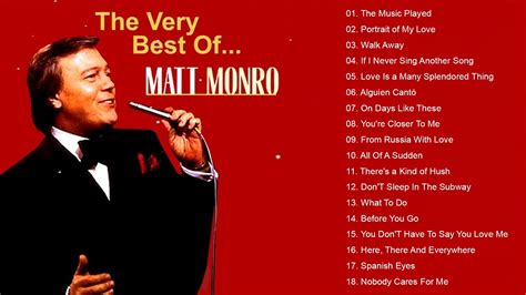 Matt Monro Greatest Hits Full Album The Best Of Matt Monro Youtube