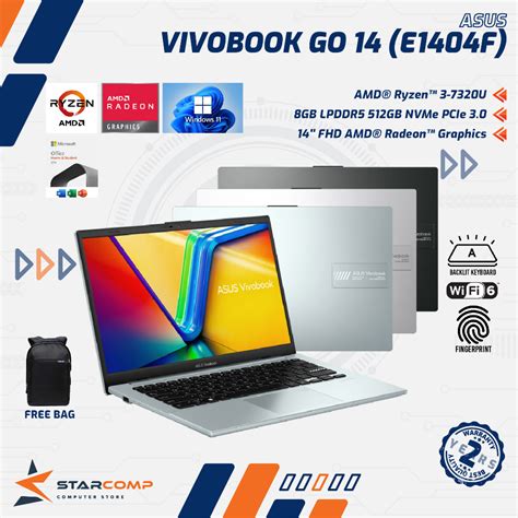 Jual Asus Vivobook Go 14 E1404fa Ryzen 3 7320u 8gb 512gb 14 Fhd W11 Ohs Shopee Indonesia