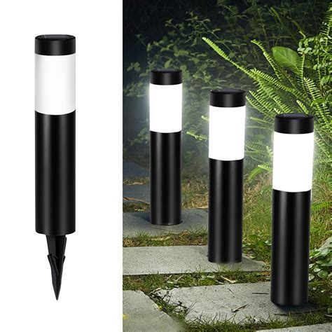 Solar Powered Stainless Steel Led Cylindrical Meadow Light Outdoor