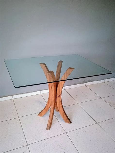 Tampo De Vidro Para Mesa De Madeira - Mesa com tampo de vidro e base de madeira - Mesas - Conjunto Palmeiras ...