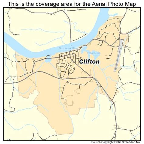 Aerial Photography Map Of Clifton Tn Tennessee