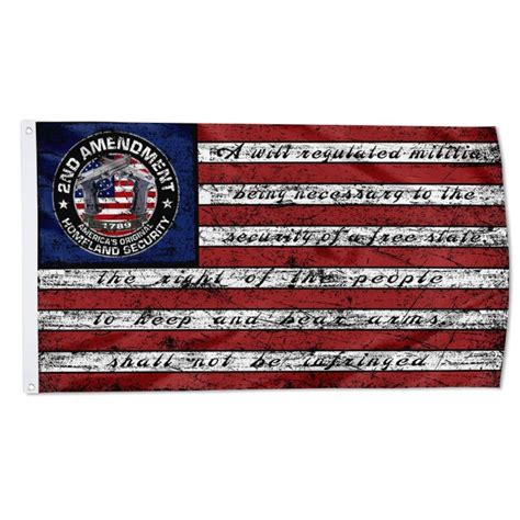 2nd Second Amendment 1789 Vintage American Flag