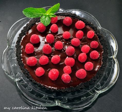 My Carolina Kitchen Chocolate Raspberry Tart Decadent Yet Easy To Make